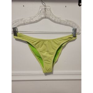 NEW womens sz 8 Bec and Bridge appletini green shimmer fabric bikini bottoms